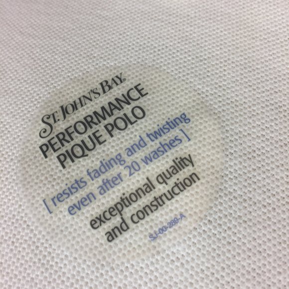 Mens Performance Pique Polo Shirt Ivory Size XXL - Picture 6 of 8